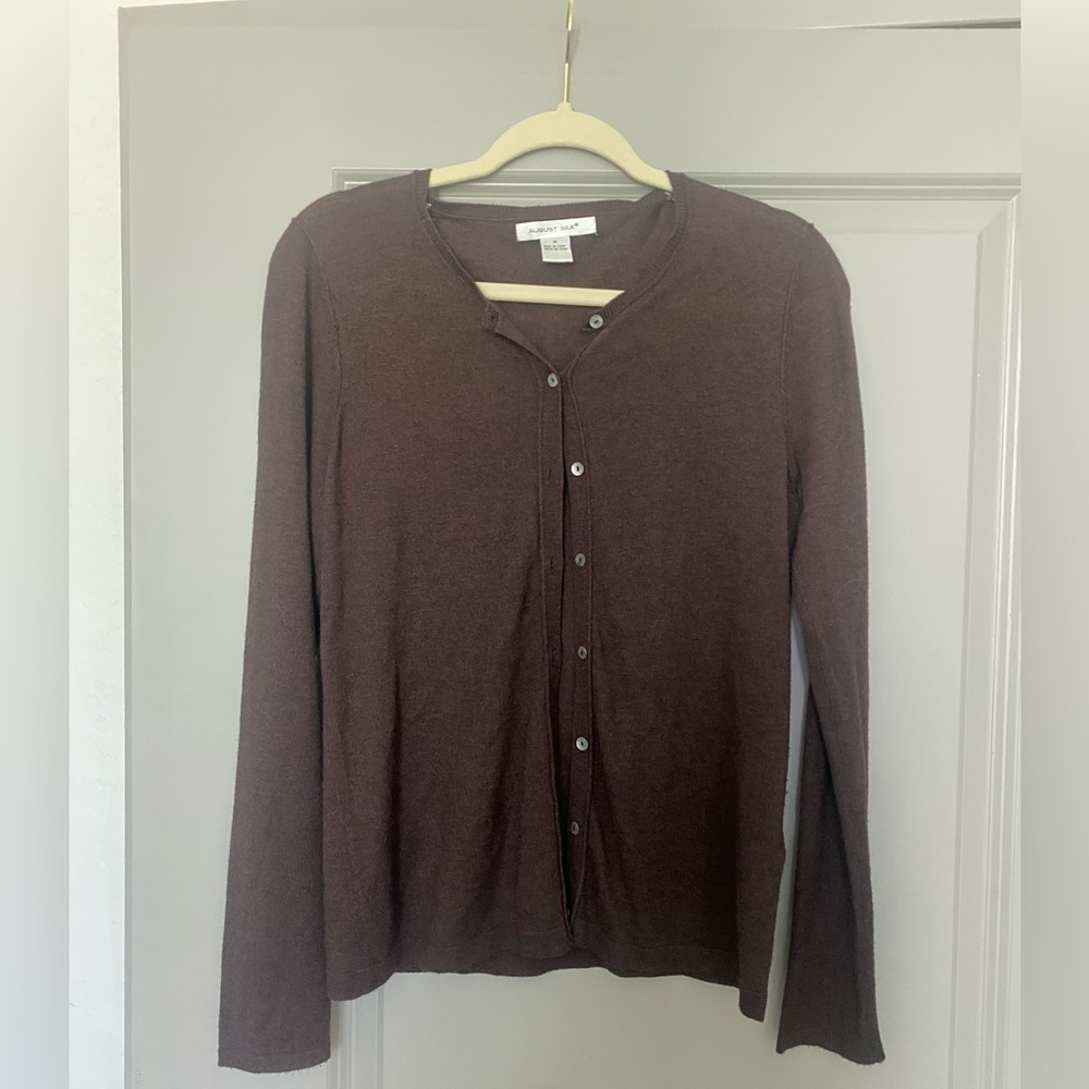 August Silk Cardigan